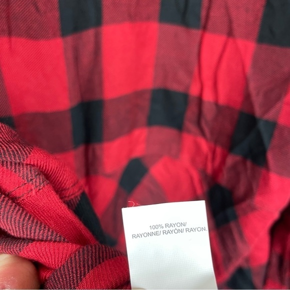Lucky Brand NWT red and black plaid flannel XL - Picture 6 of 6